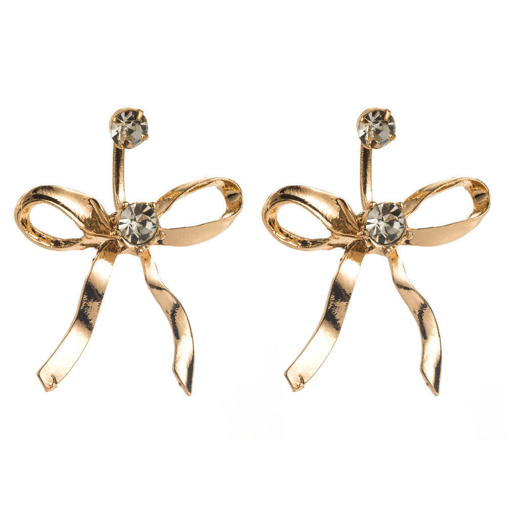 Wholesale Fashion Bow Diamond Earrings